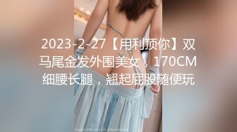 2023-2-27【用利顶你】双马尾金发外围美女，170CM细腰长腿，翘起屁股随便玩