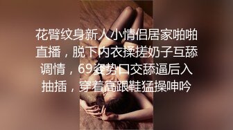 花臂纹身新人小情侣居家啪啪直播，脱下内衣揉搓奶子互舔调情，69姿势口交舔逼后入抽插，穿着高跟鞋猛操呻吟