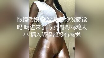 眼镜伪娘 你没进去 你没感觉吗 啊进来了吗 胖哥哥鸡鸡太小 插入骚逼都没有感觉